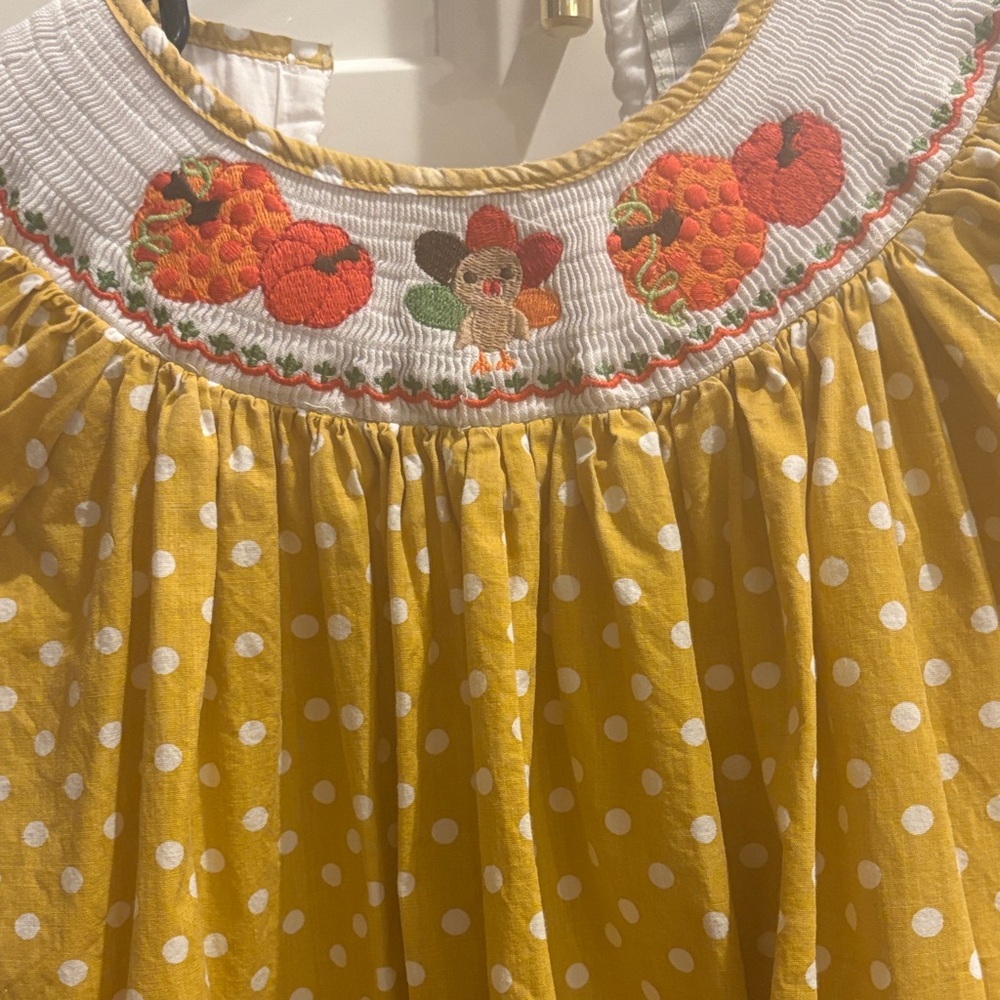 Sunny Delight Kids Dress with Embroidered Detail